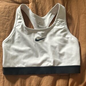 White Nike sports bra